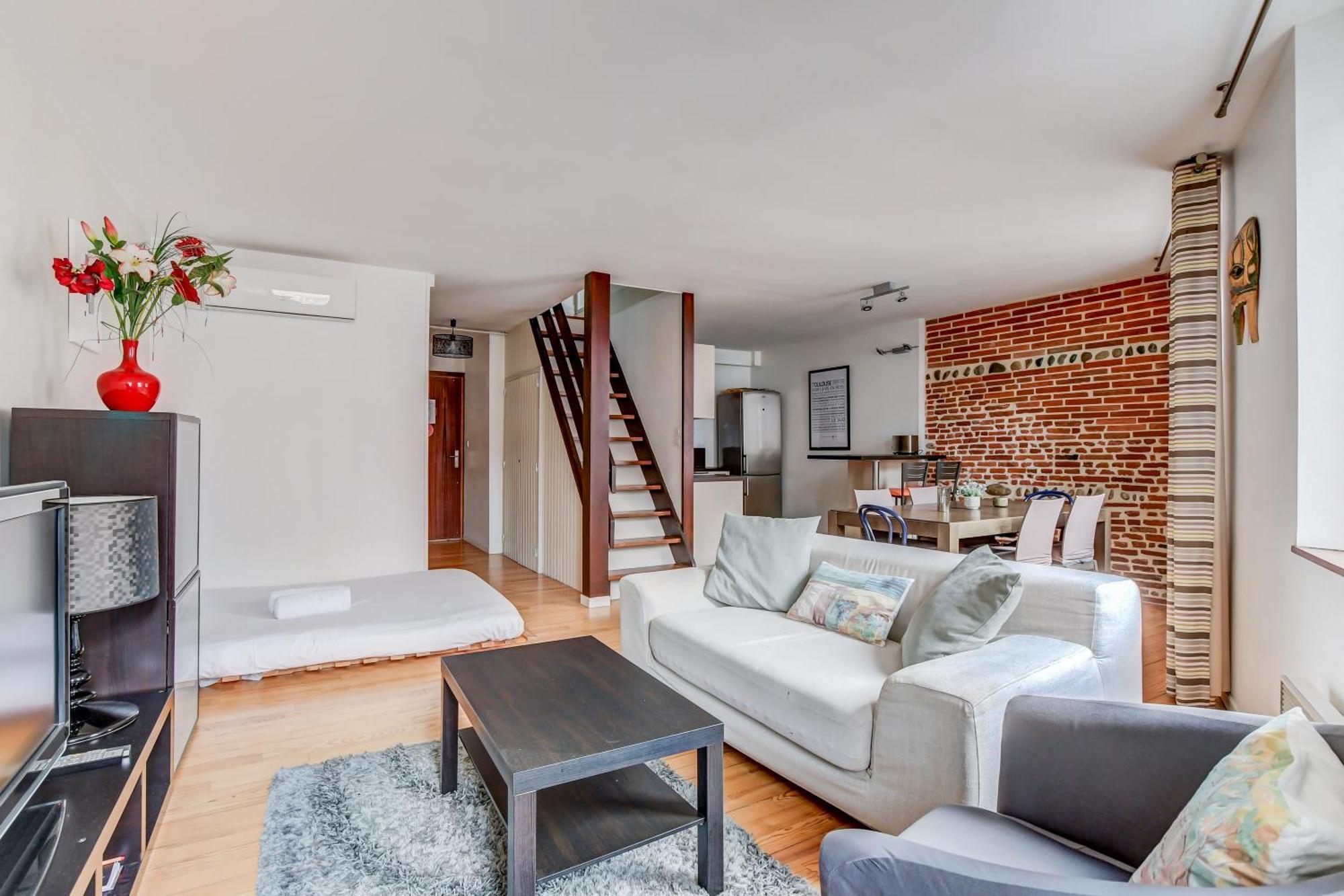 Duplex Tolosa - Pont-Neuf, Dome De La Grave, 2 Bdrs 85M2, Ac, Free Private Car Park - T3 85M2 Avec Clim, Parking Prive Gratuit Екстериор снимка